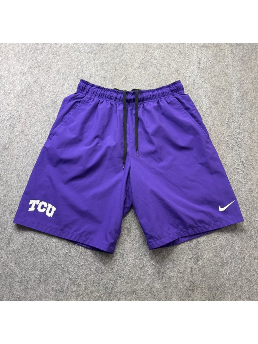 TCU Honed Frogs Nike DRI-FIT Shorts Men M Purple Flex Woven 2.0 Training 9"